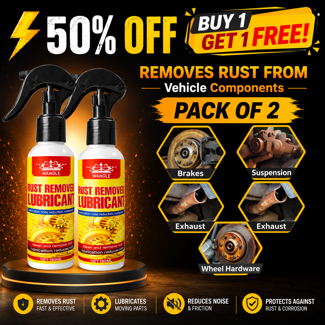 Rust Remover Spray (Pack of 2)