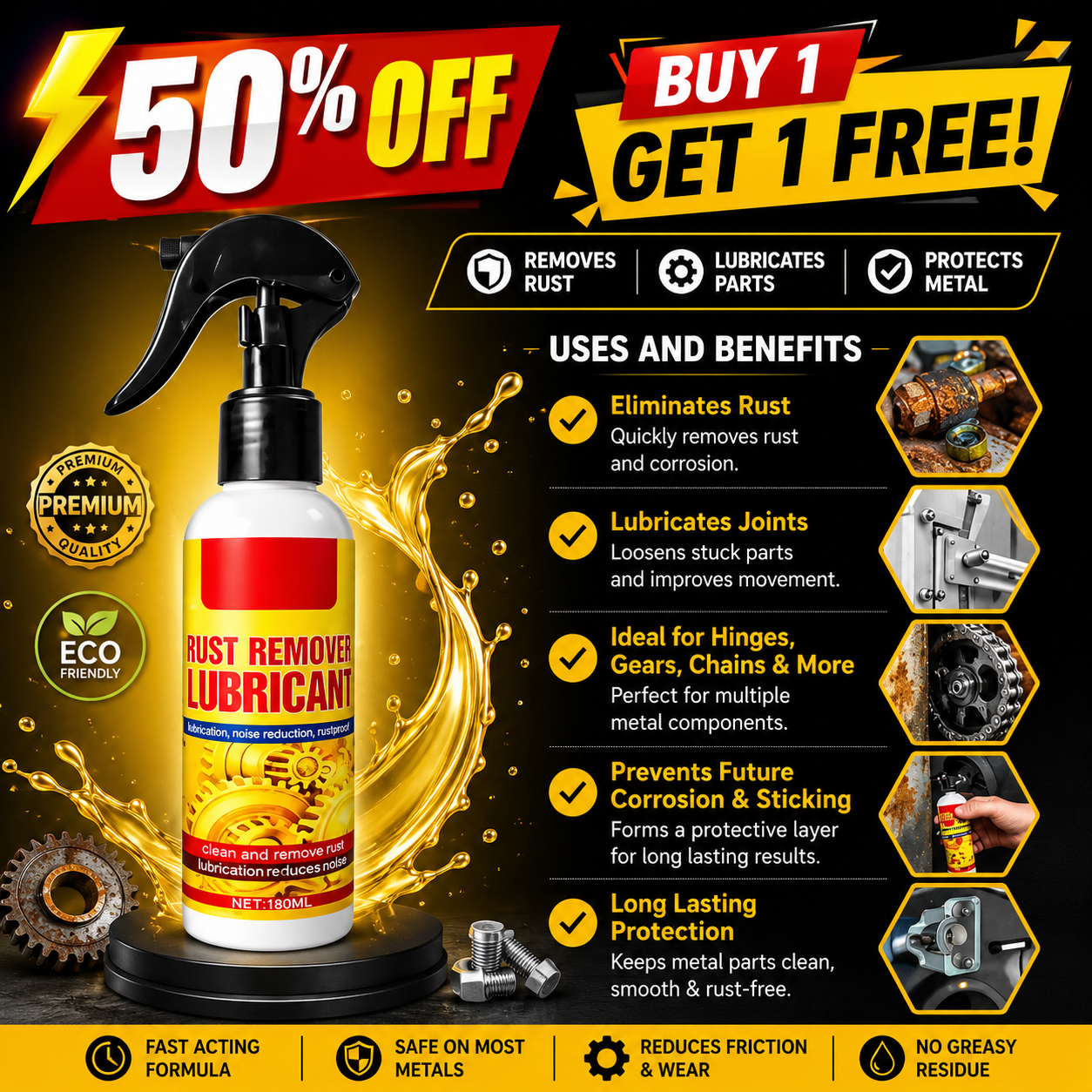 Rust Remover Spray (Pack of 2)